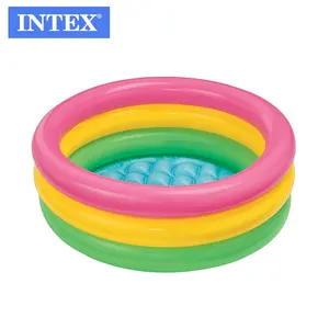 Intex 57107 팽창식 3 반지 일몰 놀 아기 수영장 다채로운 수영풀