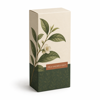 Cartons à fond verrouillable écologiques et recyclables personnalisés avec revêtement UV et impression offset pour les coffrets cadeaux de sachets de thé de spécialité