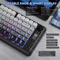 Clavier de jeu sans fil Freewolf M75 à 82 touches, rétroéclairage RVB, batterie rechargeable 2000 mAh, disposition 75 % pour le bureau