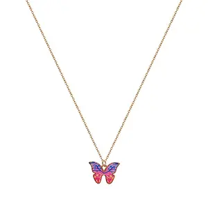 Pendentif papillon peint en alliage de Style bohème, collier multicouche pour femmes, bijoux SPN015