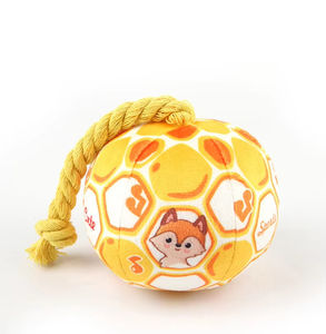 Commercio all'ingrosso interattivo elastico di calcio corda di cotone giocattolo da masticare per cani Pet peluche giocattolo con effetti sonori per digrignare i denti - Product Image 3