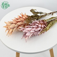 Dekorasi Meja Pesta Pernikahan di Rumah dengan Bunga Nanas dan Artichoke Buatan, Batang Panjang 80cm, Hiasan Tengah Meja Bunga Tropis Palsu