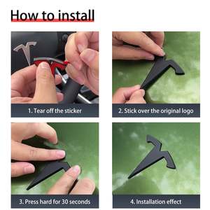 Logo décalcomanie accessoires ABS <span class=keywords><strong>emblème</strong></span> Blackout couverture autocollant <span class=keywords><strong>emblème</strong></span> pour <span class=keywords><strong>Tesla</strong></span> modèle 3 Y 2024 2023 2022 2021 2020 - Product Image 6