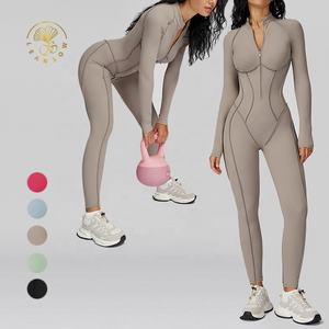Tuta da palestra Combinaison Pour Femme cerniera <span class=keywords><strong>abbigliamento</strong></span> sportivo taglie forti <span class=keywords><strong>abbigliamento</strong></span> sportivo personalizzabile <span class=keywords><strong>abbigliamento</strong></span> sportivo tuta donna - Product Image 1