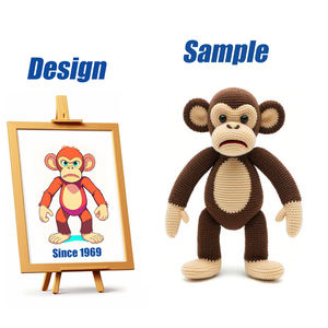 Shengye personalizzato di alta qualità uncinetto <span class=keywords><strong>Amigurumi</strong></span> peluche all'ingrosso peluche imbottito morbido animale uncinetto scimmia arrabbiato regalo - Product Image 1