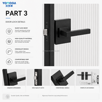 Puerta de Baño de Vidrio y Aleación de Aluminio Impermeable de Diseño Moderno, Puertas Interiores Insonorizadas Acabadas para Uso en Hoteles y Cocinas
