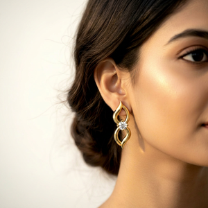 Pendientes de Oro de 14k con Diamantes de Laboratorio VVS1, Diseño Infinito Personalizado, Joyería Elegante para Mujer, Venta al por Mayor, Regalo - Product Image 2