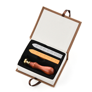 Usine personnalisé bâtons de cire timbre logo boîte-cadeau sceau de cire timbre ensemble kit avec forme de livre - Product Image 2