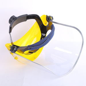 Protector Facial Transparente de Malla Completa con Certificación ANSI, Protector de Ojos Antirrayas Abatible, Casco de Seguridad Amarillo Impermeable de Alta Resistencia - Product Image 2