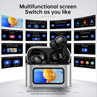 Écouteurs Bluetooth 5.3 TWS sans fil avec 6 micros, suppression active du bruit (ANC), écran tactile