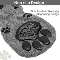 Chaussettes pour animaux de compagnie transfrontalières en coton pour intérieur, lot de 4, respirantes, antidérapantes, anti-chute, silencieuses, design color-block, toutes saisons, pour animaux de taille moyenne