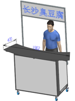 Comptoir de bar pliable simple avec roulettes pour extérieur – Station de bar à cocktails pliable en promotion