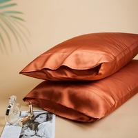 Taie d'oreiller en satin personnalisée pour les cheveux et la peau, taie d'oreiller en soie gris foncé, ensemble de taies d'oreiller en satin avec fermeture à enveloppe