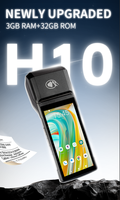 Terminal POS Android Mobile H10 Plus Pabrikan, Layar Sentuh Genggam, NFC, Bluetooth, USB, Sistem POS