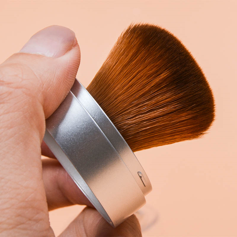 powder jar with brush dispenser