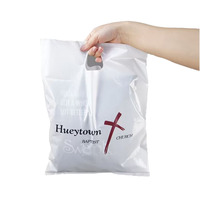 Sac en plastique écologique personnalisé découpé avec logo Sac d'emballage en plastique avec poignée pour vêtements