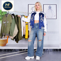 Vêtements d'occasion, maillots de baseball brodés pour hommes et femmes de qualité A, commande minimum 500 kg, vente en gros en balles