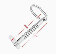 Goupille de fixation rapide en acier inoxydable entièrement filetée à sens unique pour systèmes de fixation de bâches de bateaux, pièce de rechange marine, fournitures nautiques