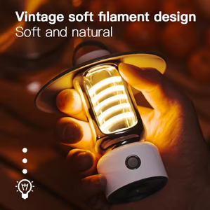 Gran oferta, luz nocturna solar Retro impermeable, luz de tienda portátil, luces de tira para acampar al aire libre - Product Image 4