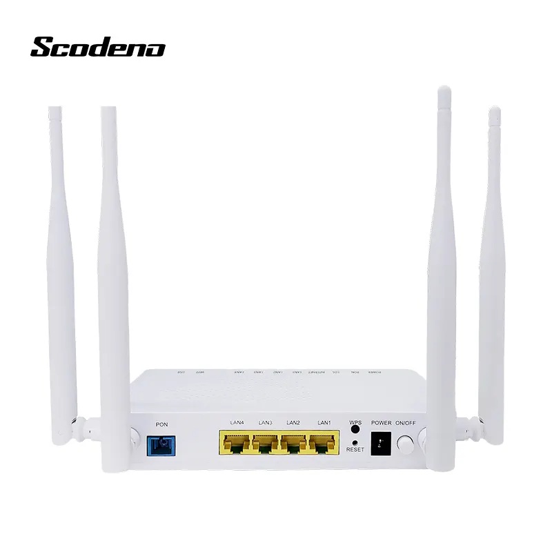 Port 4GE + USB + AC1200 WiFi 2.4G/5.8G XPON ONU FTTH mode terminal équipement EPON GPON