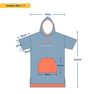 Poncho de <span class=keywords><strong>Surf</strong></span> de microfibra absorbente para adultos, bata cambiante con bolsillo - Product Image 3