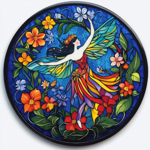 Personnalisable la déesse sainte avec un design floral coloré parfait pour l'amélioration de l'habitat ou la décoration de plaques - Product Image 3