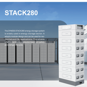 Dyness Stack280 LiFePO4 48V 51.2V 100Ah 5kWh 15kWh 30kWh 50kWh 100kWh 200kWh ESS Energieopslagbatterij Deye Lithium-ionbatterij - Product Image 1