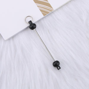 Vente en gros de barres de porte-clés en alliage métallique coloré, couleur unie, rectangulaires, abstraites, à perles, dorées, pour la fabrication de porte-clés - Product Image 6