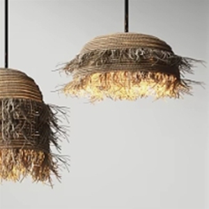 Lampade Artistiche, Lampadari in Stile Giapponese, Arte Pastorale in Rattan Intrecciato a Mano, per Club, Centri Commerciali, Sale Espositive, Hotel - Product Image 3
