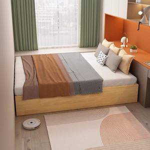 Cama de Plataforma Moderna, Ecológica, Multifuncional, Cómoda y Ahorradora de Espacio, Fabricada con Madera de Caucho Sólido - Product Image 2