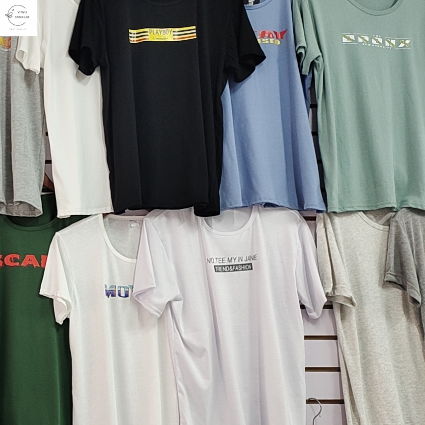 Китайский рынок Иу, дешевая футболка, модная дизайнерская мужская футболка, одежда в наличии
