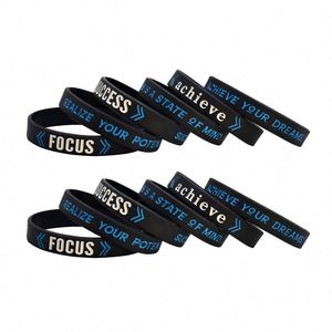 ผู้ผลิตขายส่งกำไลข้อมือซิลิโคน รับผลิตสายรัดข้อมือยางตามสั่ง สร้างความสำเร็จ กำไลข้อมือสร้างแรงบันดาลใจ FOCUS - Product Image 5