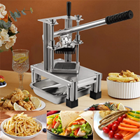 Commerciële Frietsnijder Roestvrijstalen Aardappelstrips Snijmachine Groentefruit Aardappelchips Handpers Snijmachine