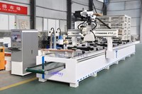 TECHPRO 800*9000mm Table de Travail PTP Cnc Bois Coupe Forage Routeur pour la Production de Meubles