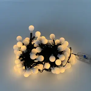 10M 100LEDs Black Wire String Light Plastic Mini Ball Christmas String Light with 8 function USB Plug Christmas Party Lights