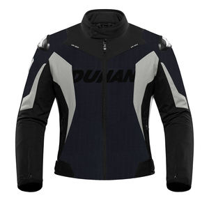 Blouson de moto en cuir pour homme sur mesure avec rembourrage en bambou et fermeture éclair sur le devant, équipement de conduite homologué pour la course - Product Image 1
