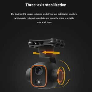 كاميرا تتبع ديناميكية SKYDRIOD C12 2K عالية الدقة من ثلاثة محاور مثبتة مزدوجة Skydroidht Gimbal - Product Image 5