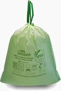 100% PE Biodegradable <b>Waterproof</b> T-Shirt <b>Bags</b> <b>Drawstring</b> Supermarket Shopping Eco-friendly Hygiene Household Commercial - Product Image 2