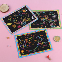 Tableau à dessin magique personnalisé, papier coloré, papier à gratter, peinture pour enfants, jouets à gratter