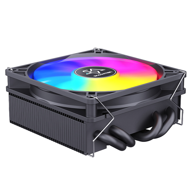 SNOWMAN Low Profile Downblast CPU Cooler with RGB Light, Low Noise, Efficient Cooling for Small PC Case