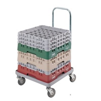 Chariot de transport pratique anti-poussière pour gobelets en plastique avec poignée et couvercle, système de lavage de vaisselle JD-00RB OEM