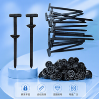 Attaches-câbles en nylon auto-bloquants Push Mount, type sapin, avec trous de 9 mm/4,6 mm, noirs, 100 pièces/sac, CE RoHS, résistants aux UV, écologiques