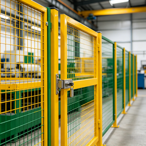 Clôture d'isolation d'entrepôt, barrière modulaire en treillis métallique pour la séparation des zones logistiques - Product Image 5