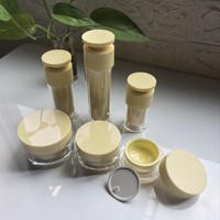 Flacons et pots cosmétiques en plastique de luxe pour emballage, ensemble de flacons sans air