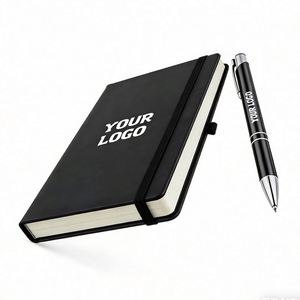 Carnets de notes A5 A6 en cuir PU pour cadeaux, agenda de réunion, carnet de poche professionnel, vente en gros, promotionnel, personnalisé avec logo, avec porte-stylo - Product Image 1