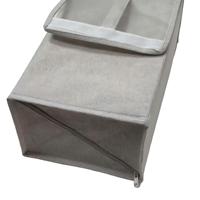 Boîte de rangement pliable en tissu peu encombrante avec fond zippé, organiseur de tiroir de placard en maille transparente avec poignée