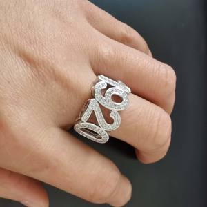 Zeta Phi <span class=keywords><strong>Beta</strong></span> ZOB Graduation Sororité Anneau Cubique Zircon Diamant Pierre Argent Plaqué Lettre Grecque 1920 Bagues - Product Image 2