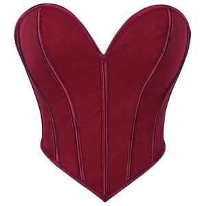 Nouveau haut corset sans bretelles sexy de style court en tissu texturé noir mat <span class=keywords><strong>pour</strong></span> femmes - Product Image 6