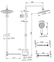 Système de douche moderne pour lavabos de salle de bain d'hôtel, montage mural, installation facile, séparateur d'eau en plastique, trois fonctions