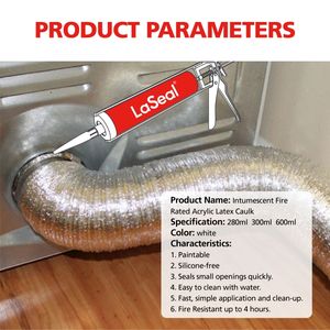 LaSeal Professional Supplier Intumescent <strong>Acoustic</strong> Acrylic Mastic Caulk Firestop <strong>Sealant</strong> Paintable Fire Rated Acrylic <strong>Sealant</strong> - Product Image 4